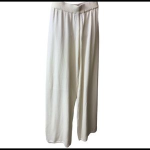 MJ Carroll Cream Knit Wide Leg Pants